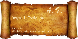 Angeli Ivána névjegykártya